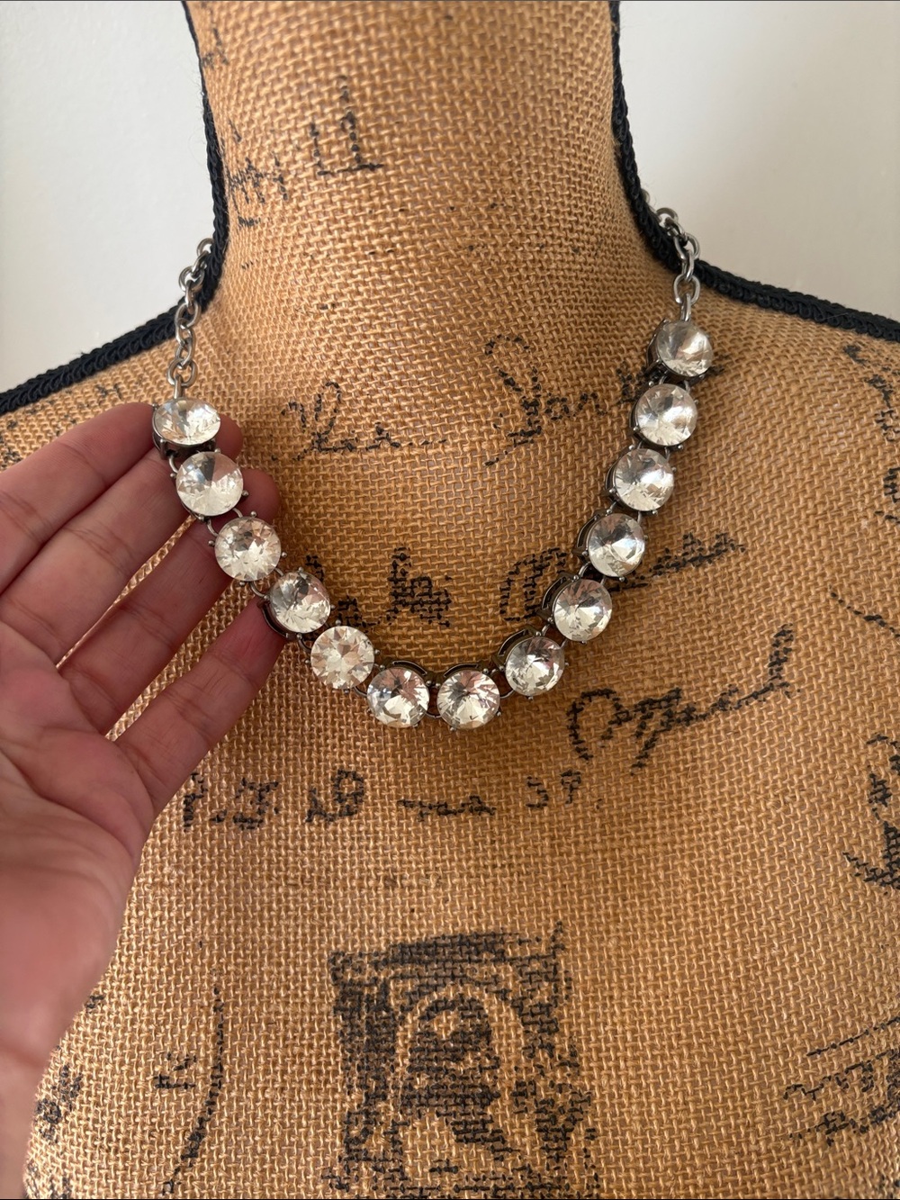 Natasha Couture Clear Crystal Collar Necklace - Picture 4 of 4